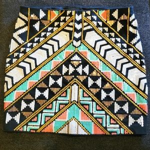 Express sequin detail mini skirt Size Medium